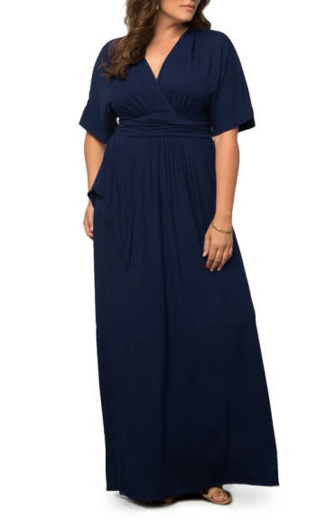 Kiyonna Indie Flair Short Sleeve Maxi Dress (Plus Size)