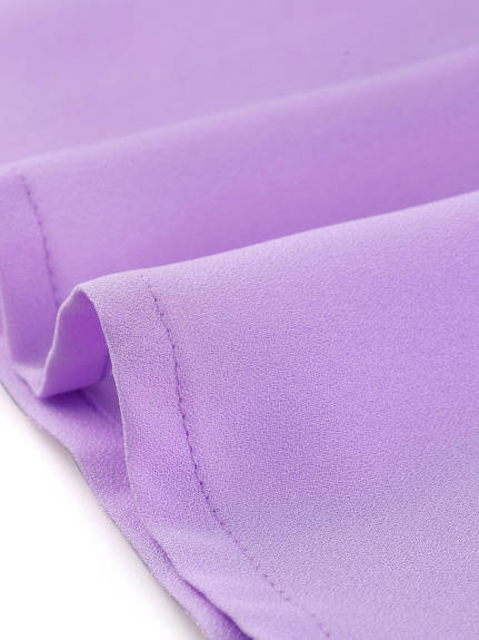 Allegra K - Bow Tie Neck Elegant Long Sleeve Solid Work Blouse