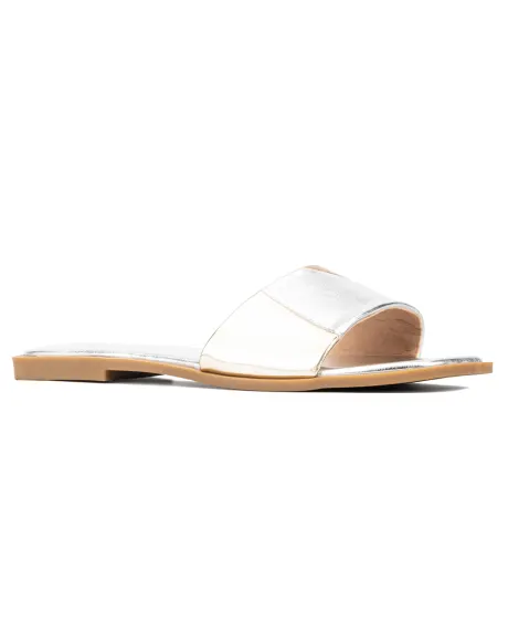 New York & Company Janice Women's One Banded Flat Slides