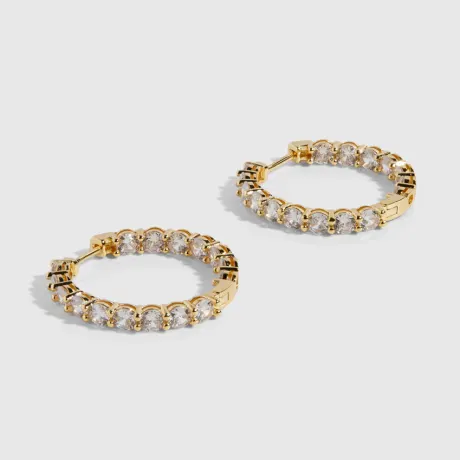 DRAE Collection -CRYSTAL HOOPS