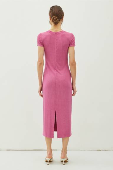 Evercado - Basic Ribbed Knit Maxi Dress