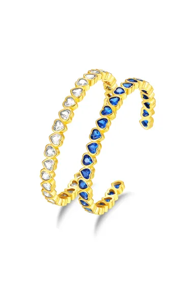 Classicharms-Bracelet en or avec zircon en forme de coeur