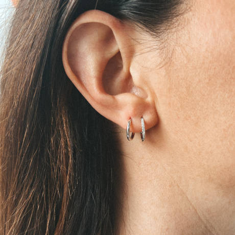 Horace Jewelry - Boucles d'oreilles de type dormeuse pavés de zircons Saneli