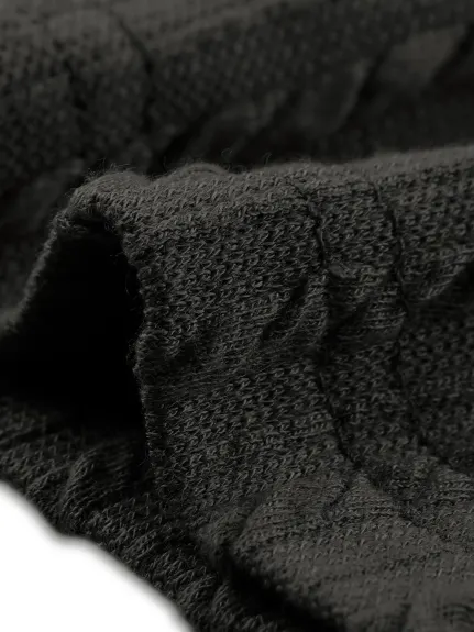 cheibear - Ribbed Knit Summer Pajamas Set
