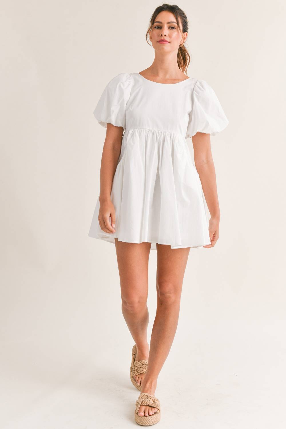 Evercado - Mini-robe en popeline avec poches latérales