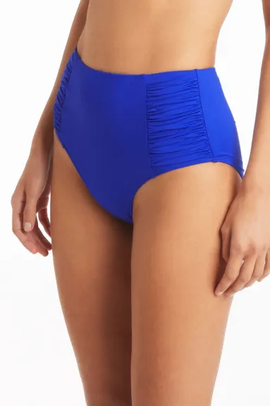 Sea Level Swim Eco essentials pantalon de bain taille haute froncé sur les côtés
