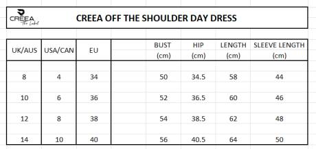 Creea Off The Shoulder Day Dress