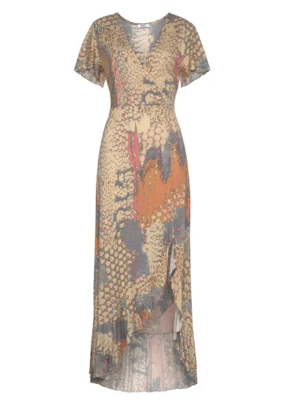 Lascana-Printed Side Slit Maxi Dress