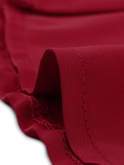 Allegra K- Chemise à manches longues boutonnée en blocs de couleurs