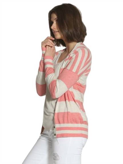LABEL+thread - Striped Cotton Cardigan