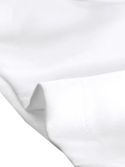 Allegra K- Bow Belt Short plissé à taille haute en papier