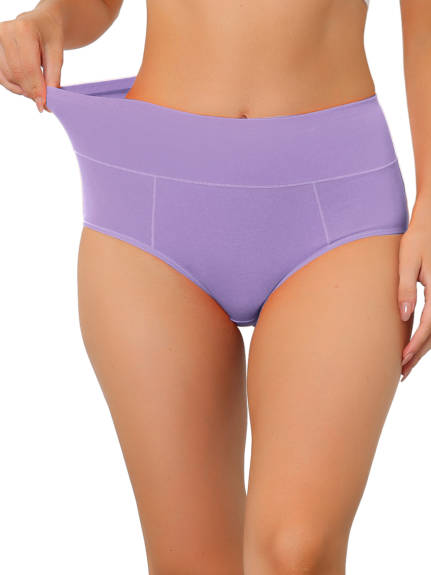 Allegra K- Cotton High Waist Tummy Control Underwear