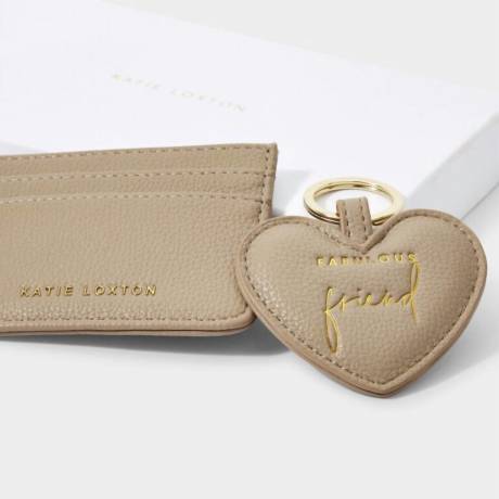 Katie Loxton - Fabulous Friend Heart Keyring & Card Holder Set