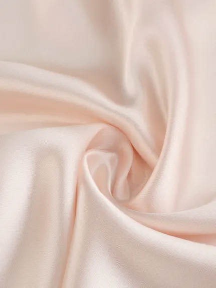 cheibear - Satin Lingerie Lace Trim Mini Nightgown