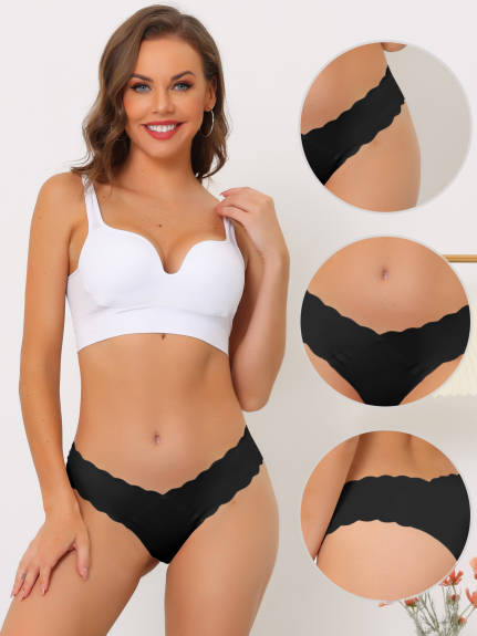 Allegra K- Sous-vêtement bikini non doublé en forme de V pour femme