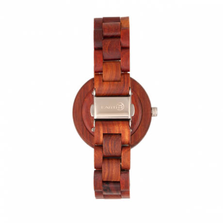 Earth Wood - Mimosa Bracelet Watch w/Day/Date - Dark Brown