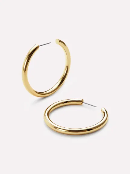 Ana Luisa - Hoop Earrings - Tia Medium Gold