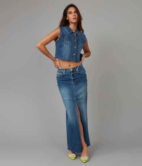 Lola Jeans MADLYN-TLT - Jupe longue taille haute