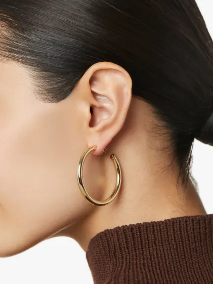 Ana Luisa - Hoop Earrings - Tia Medium Gold
