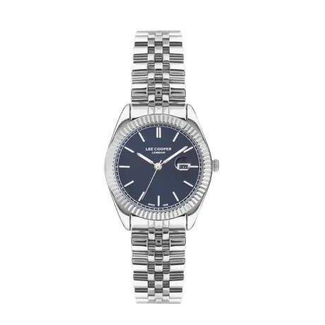 LEE COOPER-Women's Silver 32mm  watch w/Black Dial