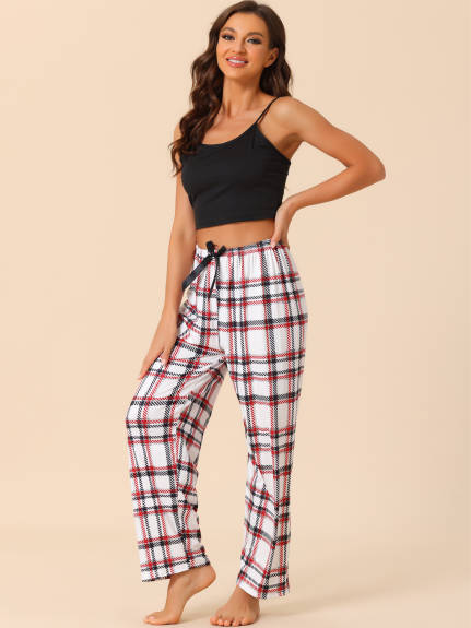 cheibear - Crop Cami Tops with Bottoms 3Pcs Pajama Set