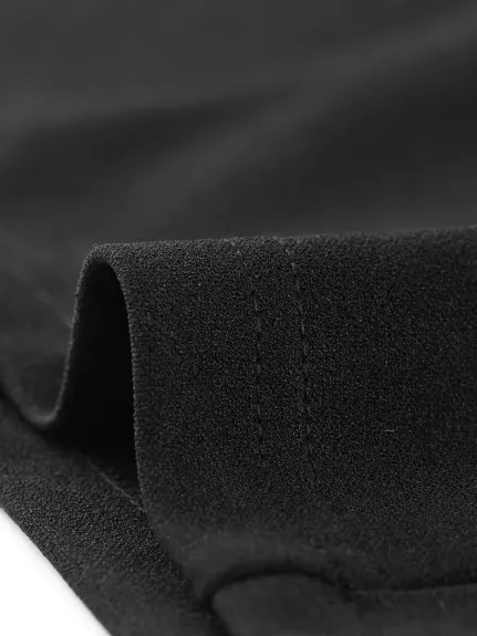 Allegra K- Sheath Bow Tie Front 3/4 Sleeve Bodycon Dress