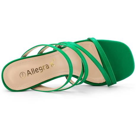 Allegra K- sandales à talon glissé pour femmes