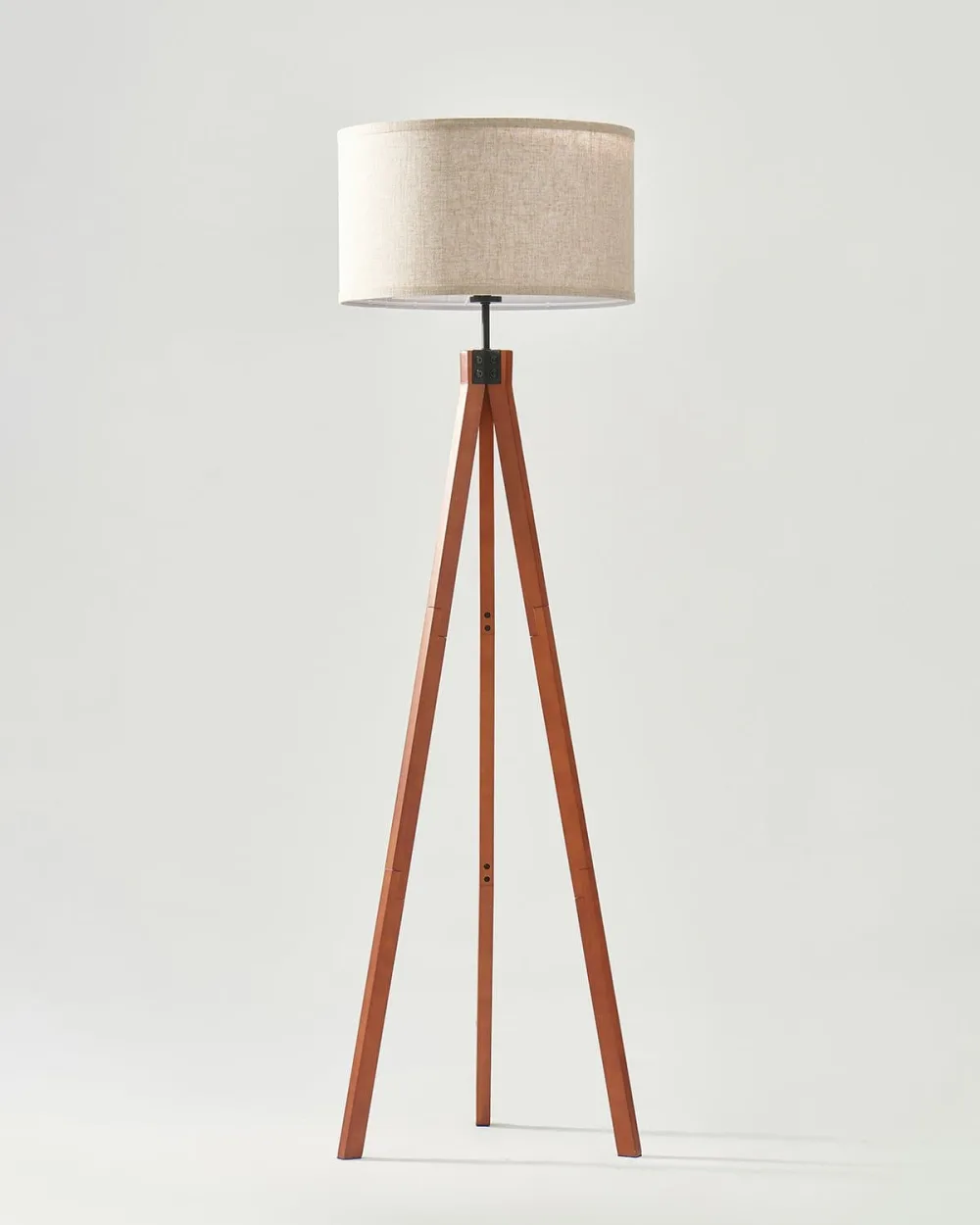 Eden Led Tripod Floor Lamp With Solid Wood Legs