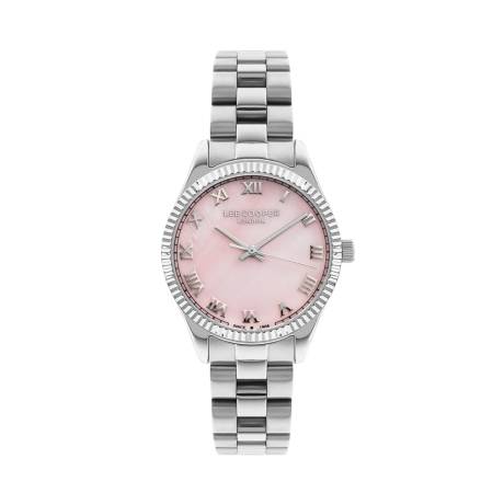 LEE COOPER-Women's Silver 35mm  watch w/Pink Dial