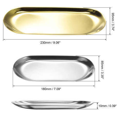 Cheibear- Oval Plate Decor Assorted Size 2pcs Set