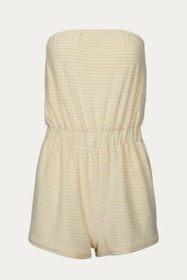 LUCCA - Anise Strapless Cotton-Terry Romper