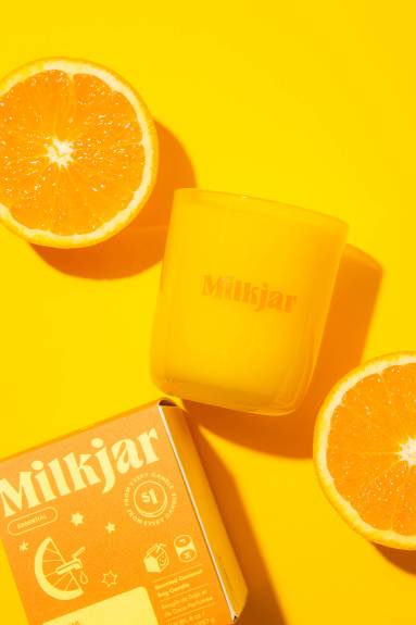 Bougie de Soja et de Coco Milk Jar Citrus | Orange douce & Citronnelle 8oz
