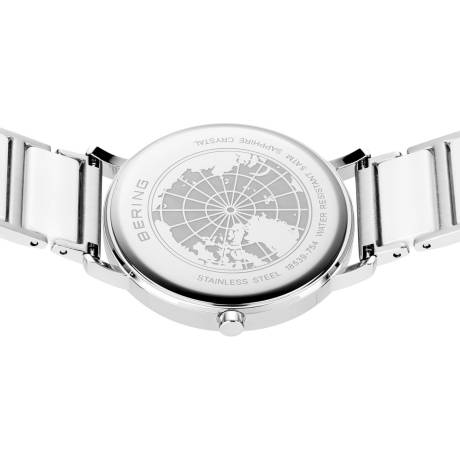 BERING - 35mm Ladies Ceramic Stainless Steel Watch In Silver/White