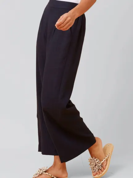 Annick - Aria Pants Linen Wide Leg Pockets Elastic Back