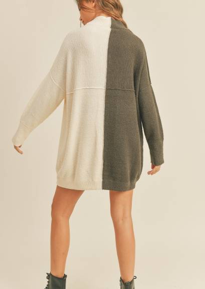 Evercado - Color Block Tunic Sweater