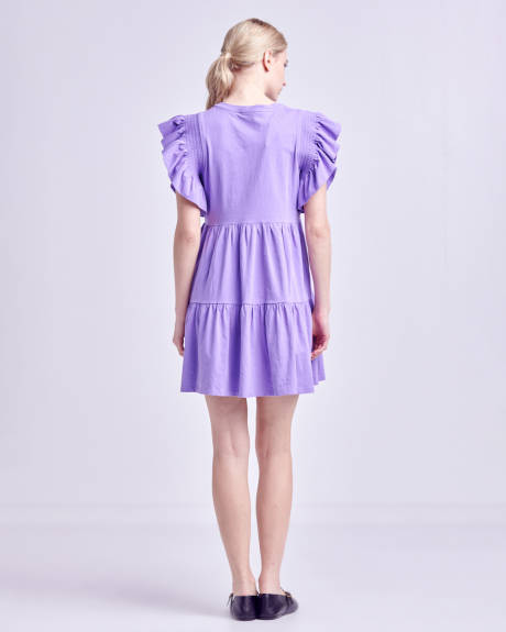 English Factory- Knit Ruffled Mini Dress