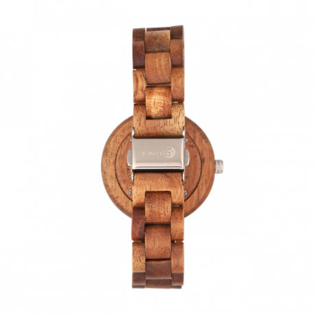Earth Wood - Mimosa Bracelet Watch w/Day/Date - Dark Brown