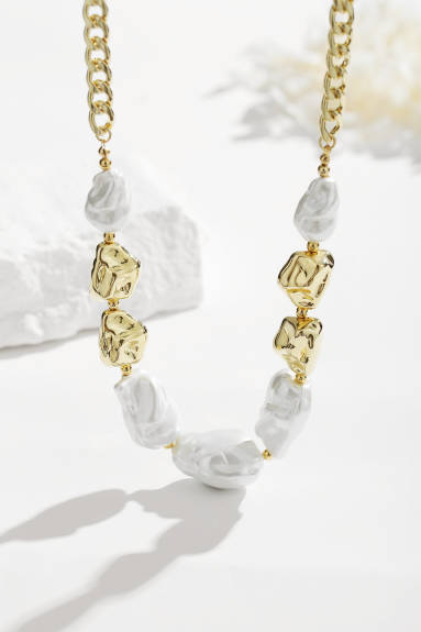 Classicharms-Grand collier de perles baroques