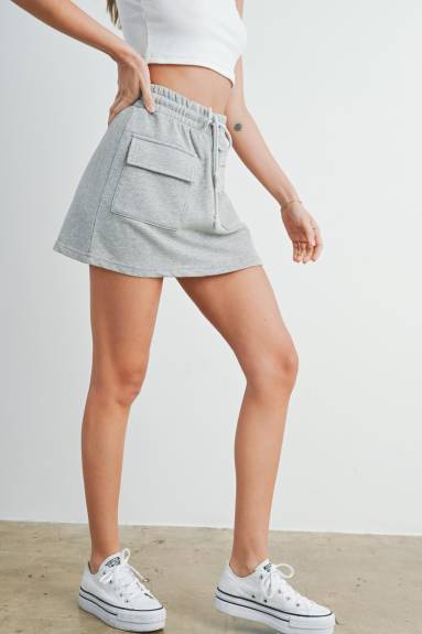 Evercado - Front Pocket Casual Mini Skirt