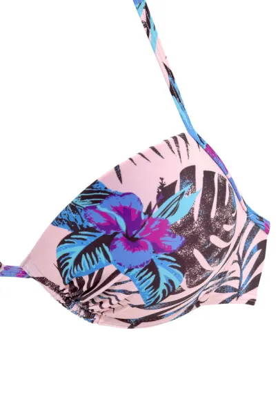 Lascana-Palm Print Push Up Bikini Top