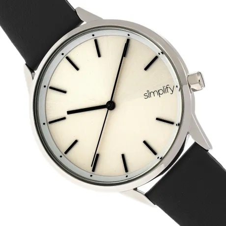 Simplify - Montre à bracelet série 6700 - Noir/Argent
