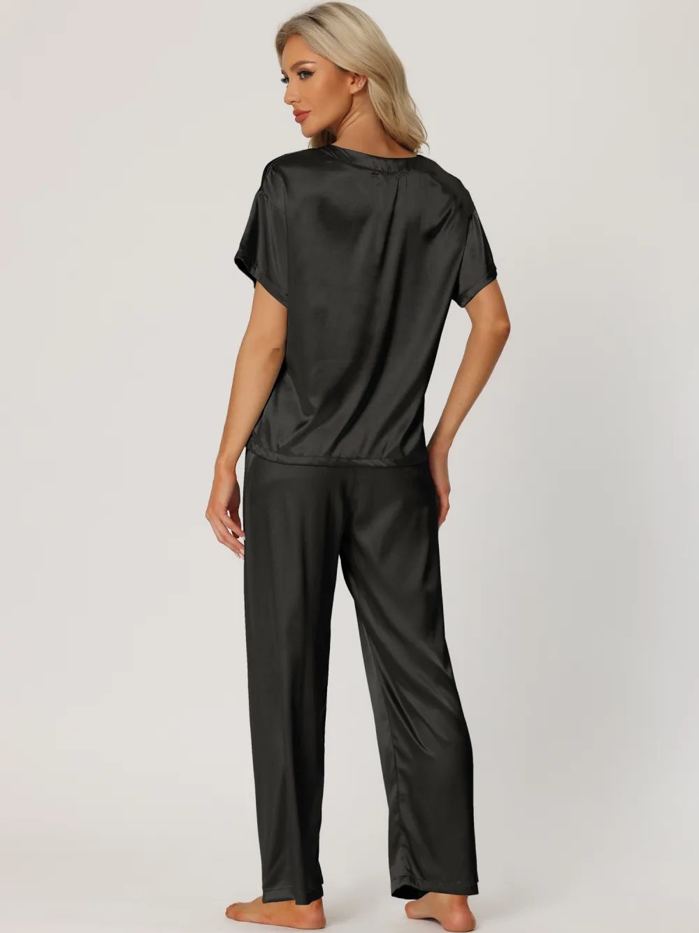 cheibear Summer Satin Pajamas Set Reitmans