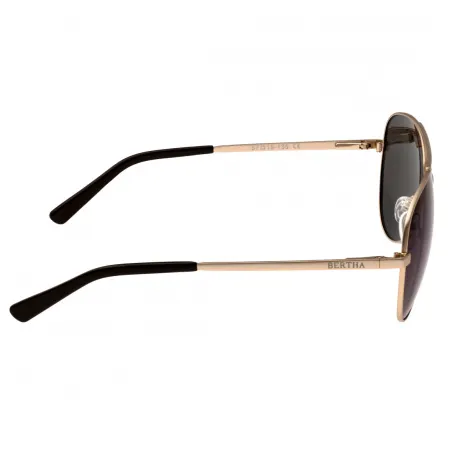 Bertha Bianca Polarized Sunglasses - Silver/Black