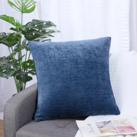 PiccoCasa- Chenille Decorative Water Repellent Couch Pillowcase 18x18 Inch