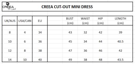 Creea Cut-Out Mini Dress