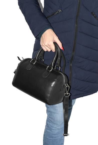 Club Rochelier Petit sac tonneau en cuir pour femme avec sangle réglable