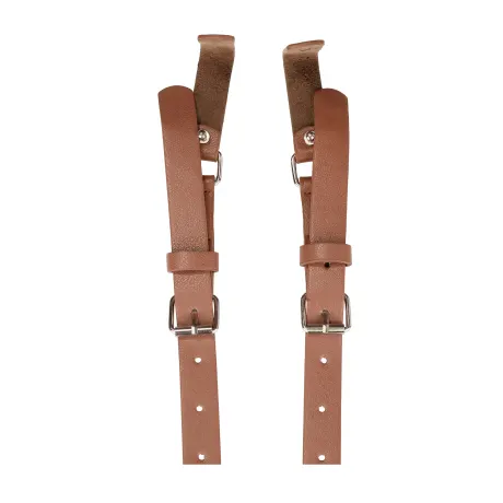 Allegra K- Retro PU Leather Y Suspenders Adjustable Holes Belt
