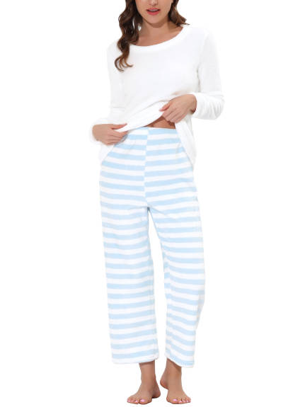 cheibear - Ensemble de pyjama chaud en flanelle à manches longues pour l'hiver