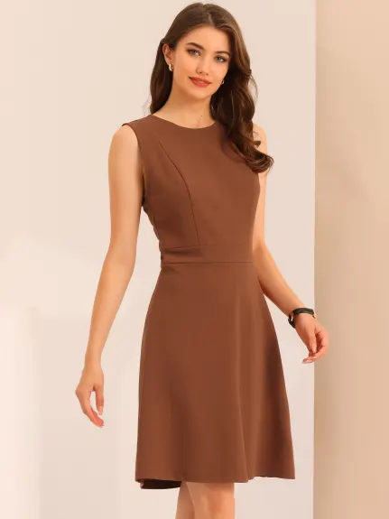 Allegra K - Sleeveless A-line Flare Dress