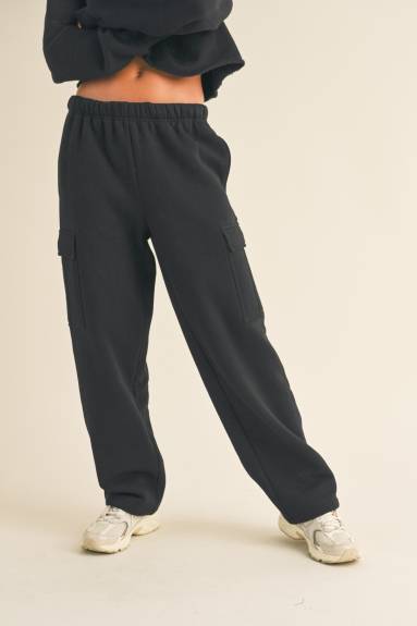 Evercado - Thick Fleece Cargo Pocket Pants